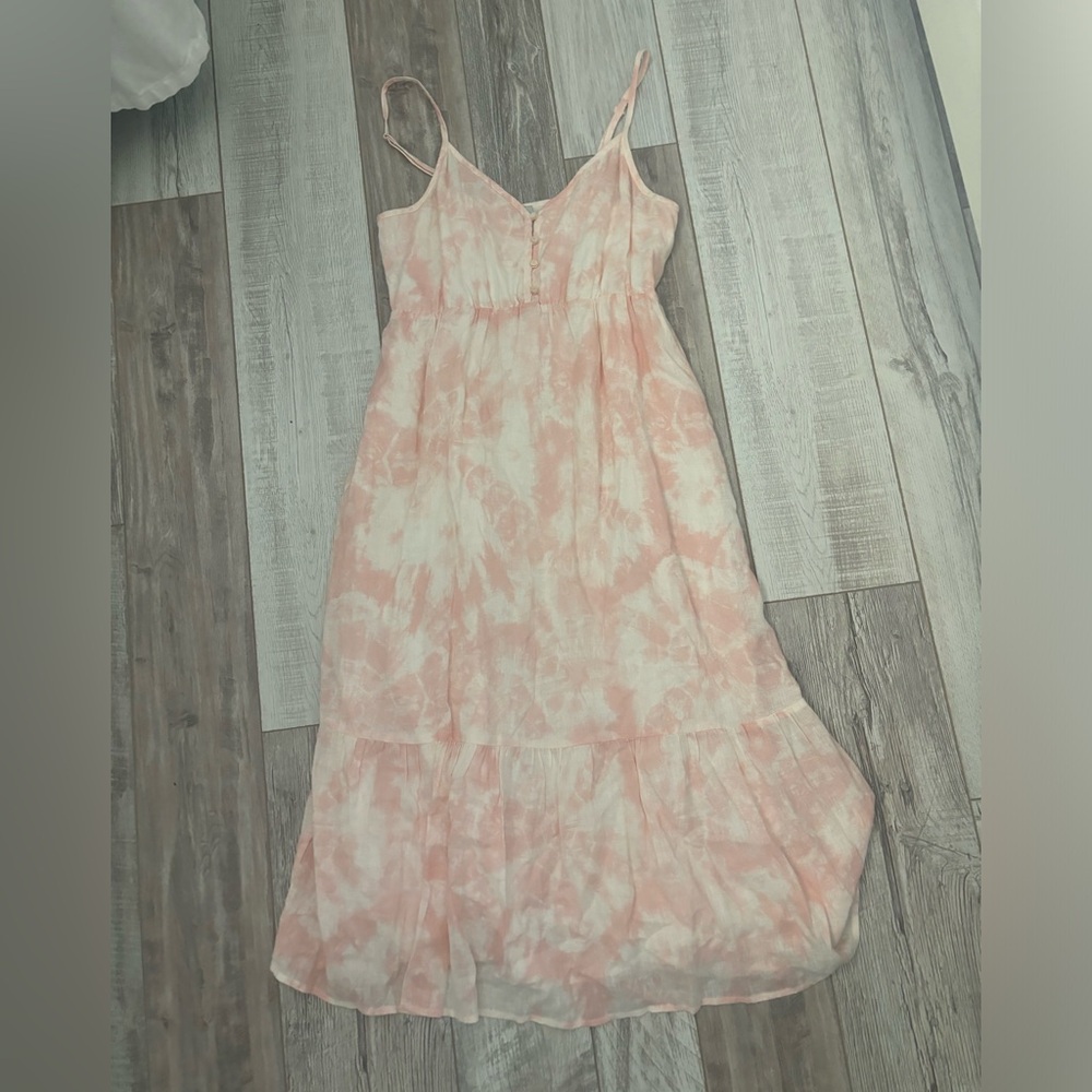 Rails Pink Tie-Dye Maxi Dress with Spaghetti Straps